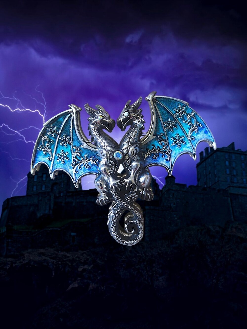 Double-Headed Dragon Brooch